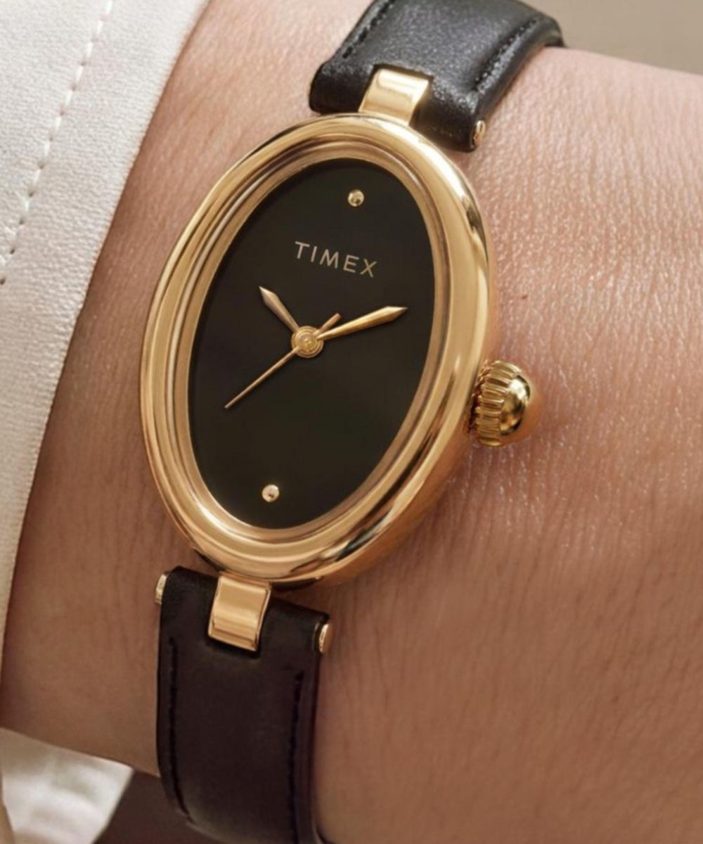 Cavatina Luxe 22mm Leather Strap Watch