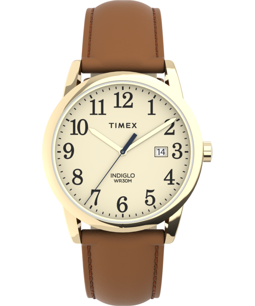 Easy Reader Color Pop 38mm Leather Strap Watch