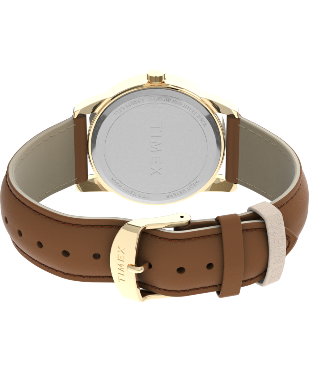 Easy Reader Color Pop 38mm Leather Strap Watch
