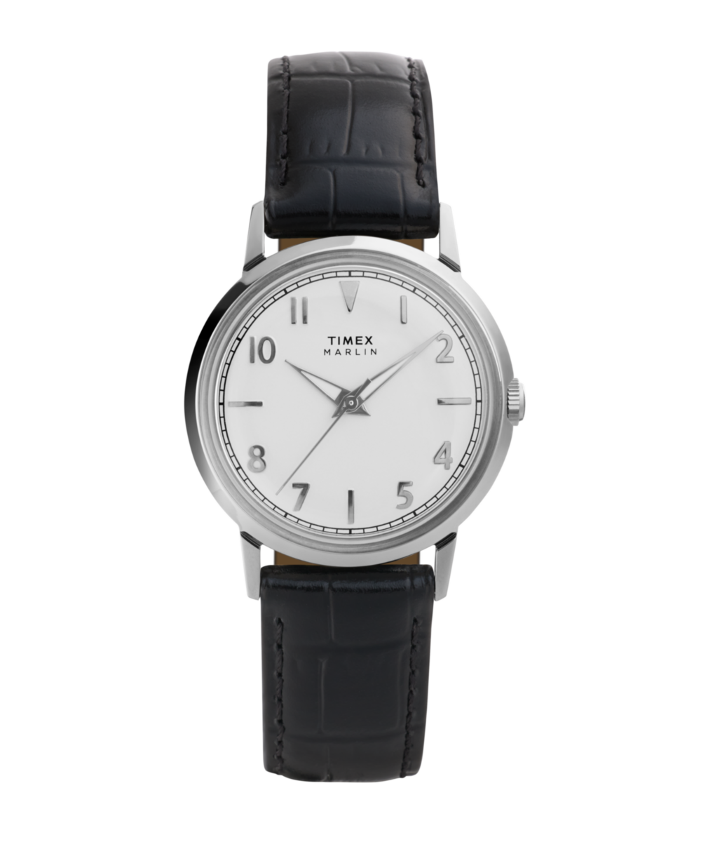 Marlin Quartz 34mm Leather Strap Watch
