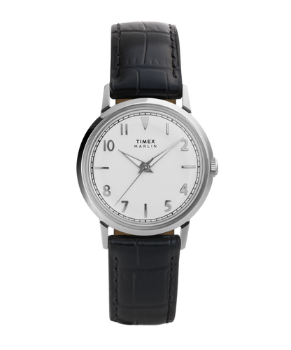 Marlin Quartz 34mm Leather Strap Watch