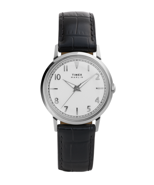 Marlin Quartz 34mm Leather Strap Watch