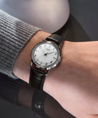 Marlin Quartz 34mm Leather Strap Watch