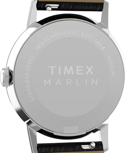 Marlin Quartz 34mm Leather Strap Watch