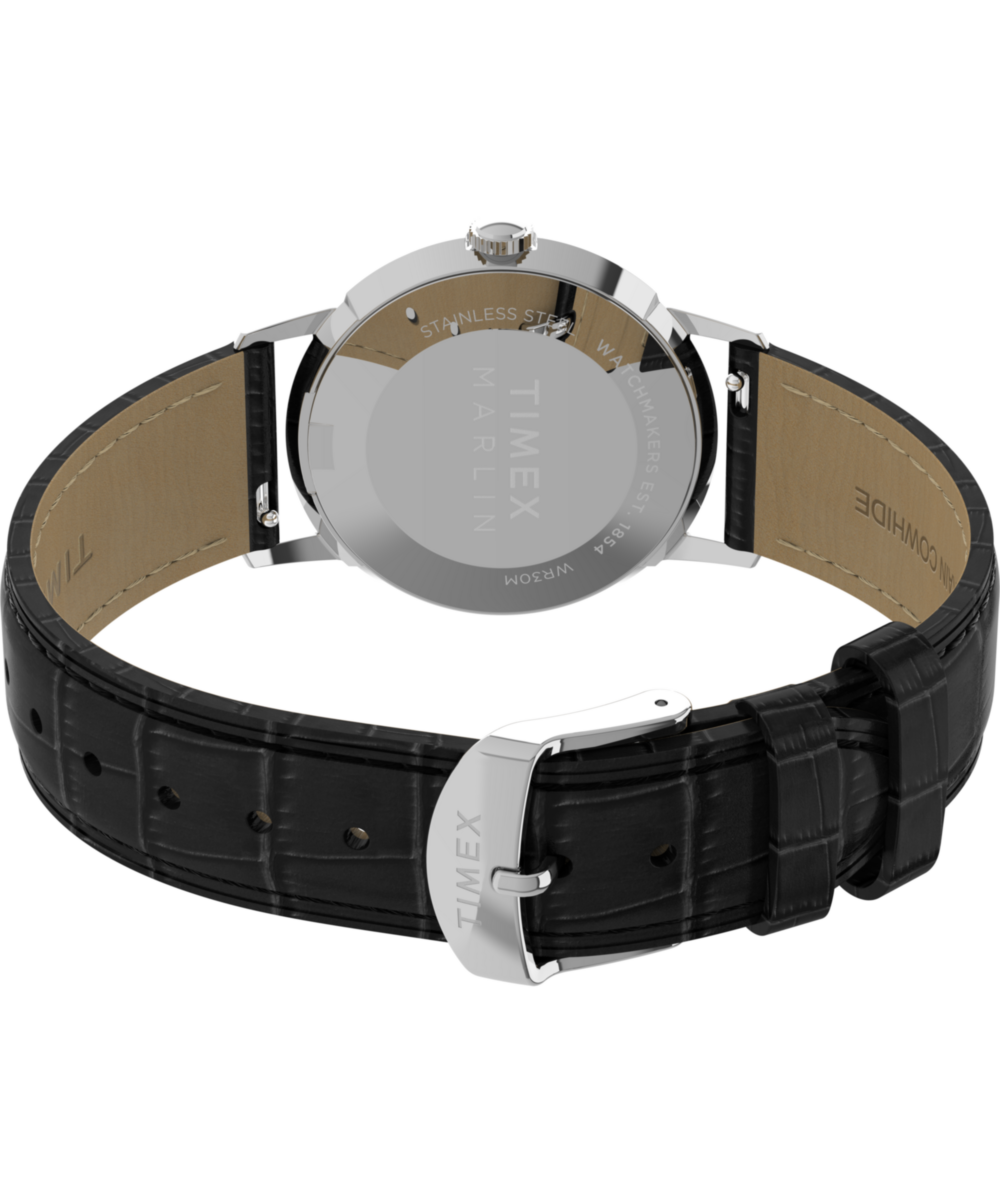 Marlin Quartz 34mm Leather Strap Watch
