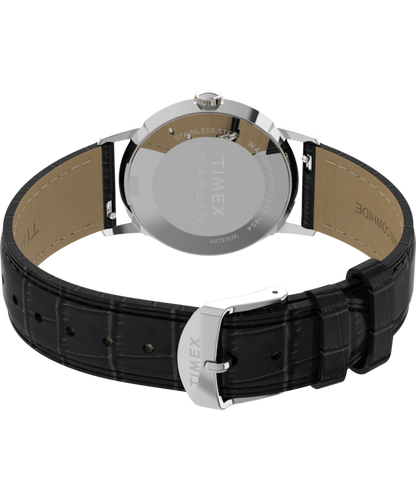 Marlin Quartz 34mm Leather Strap Watch