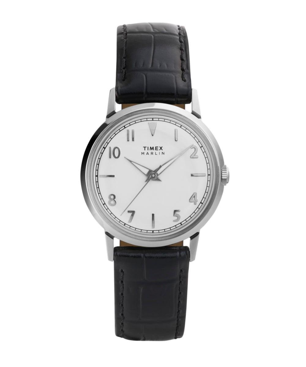 Marlin Quartz 34mm Leather Strap Watch