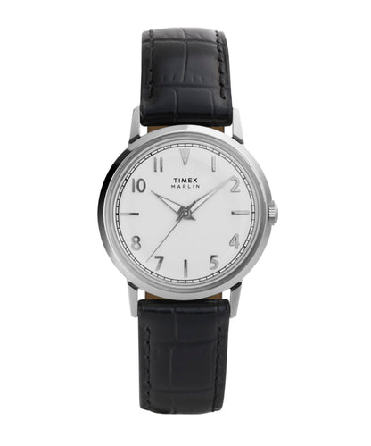 Marlin Quartz 34mm Leather Strap Watch