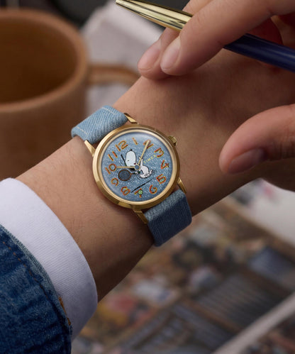Peanuts x Timex Marlin 1965 Reissue Inspired Snoopy Tennis 34mm Fabr
