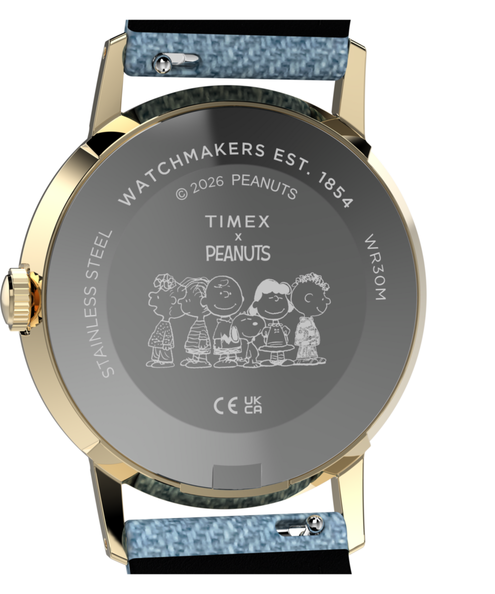 Peanuts x Timex Marlin 1965 Reissue Inspired Snoopy Tennis 34mm Fabr