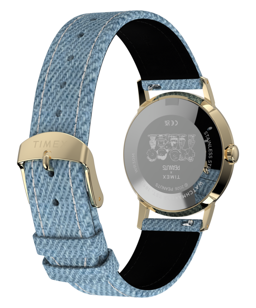 Peanuts x Timex Marlin 1965 Reissue Inspired Snoopy Tennis 34mm Fabr