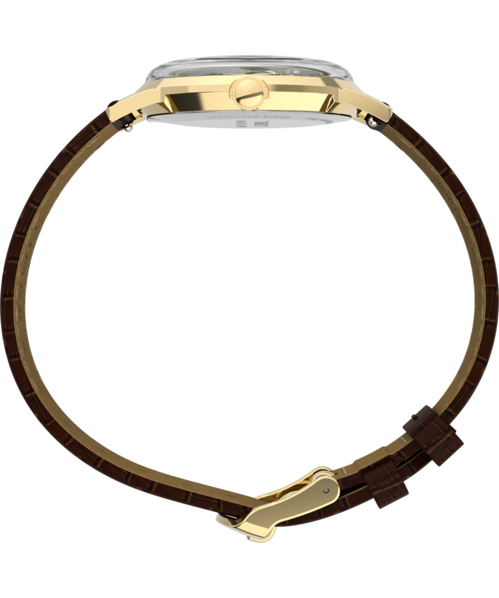 Marlin Quartz 34mm Leather Strap Watch