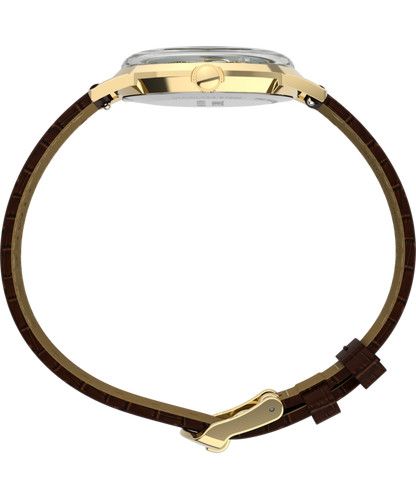 Marlin Quartz 34mm Leather Strap Watch