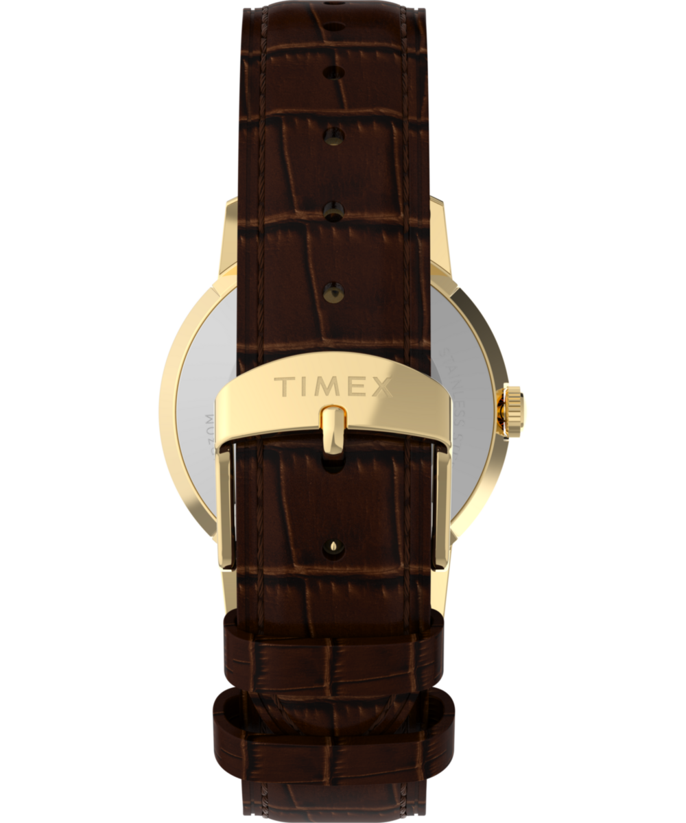 Marlin Quartz 34mm Leather Strap Watch