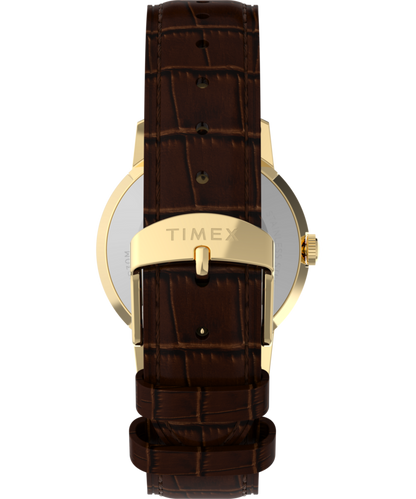 Marlin Quartz 34mm Leather Strap Watch