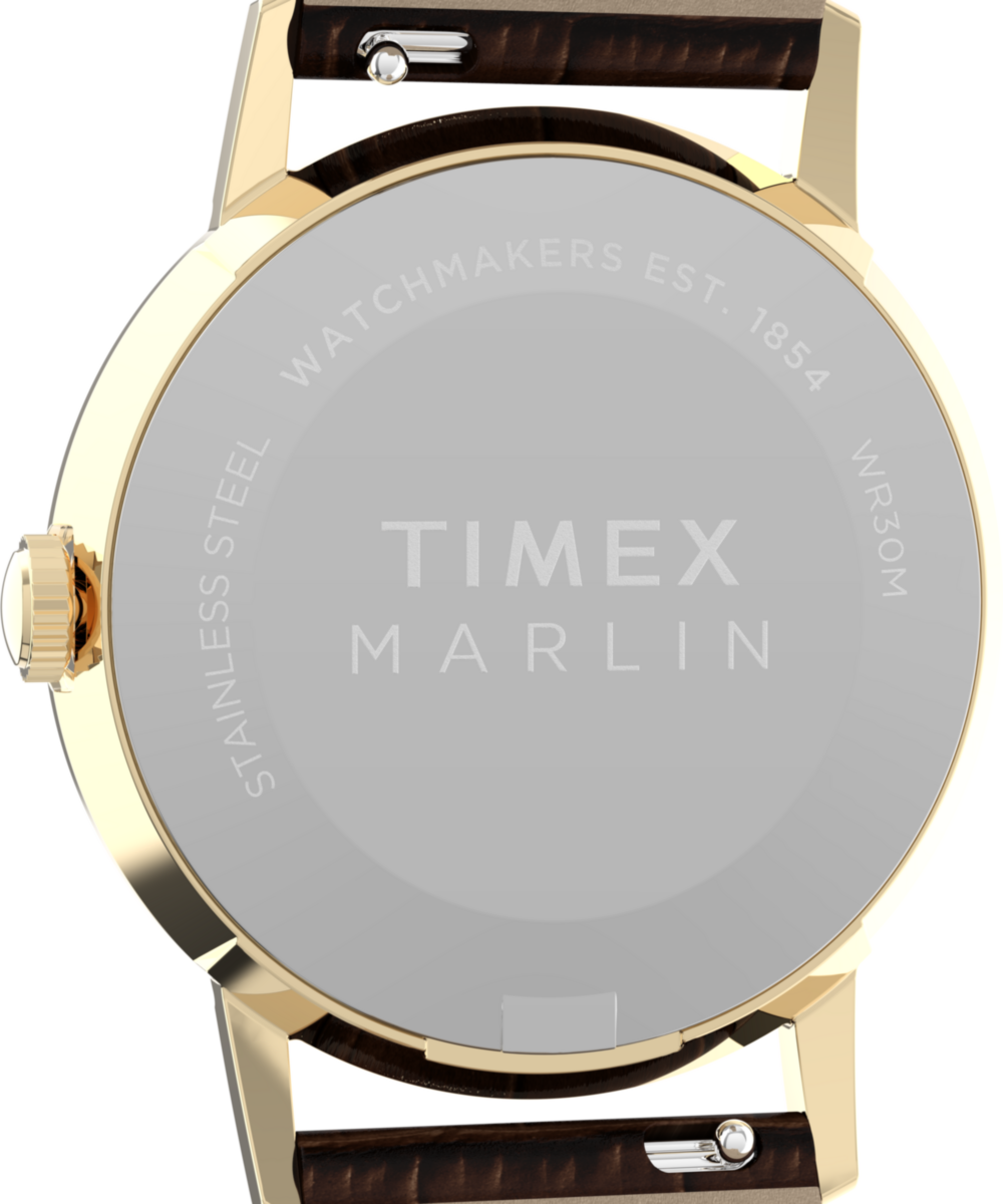 Marlin Quartz 34mm Leather Strap Watch