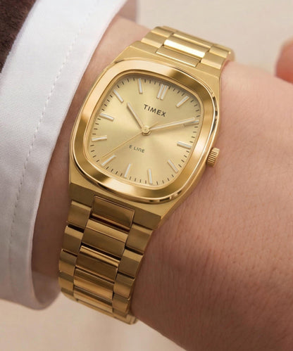 Timex Quartz E Line 30mm Stainless Steel Bracelet Watch
