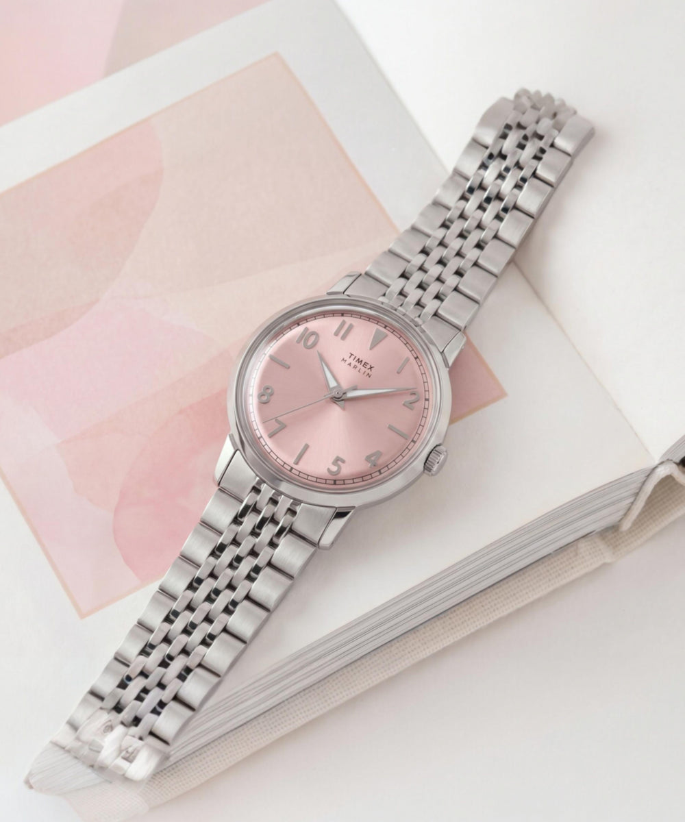 Marlin Quartz 34mm Stainless Steel Bracelet Watch