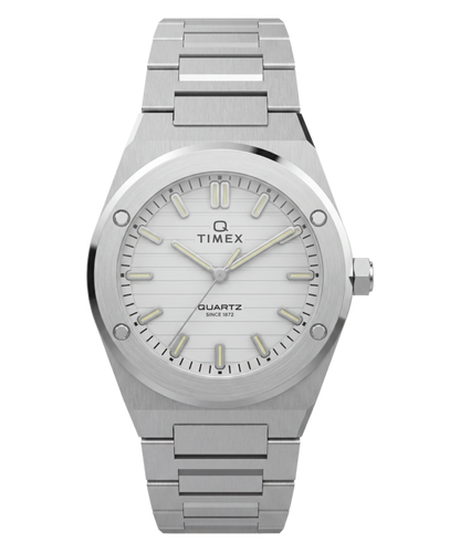 Q Timex Marbella 34mm Stainless Steel Bracelet Watch