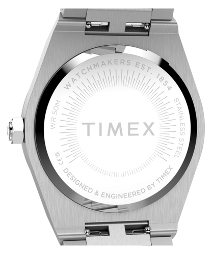 Q Timex Marbella 34mm Stainless Steel Bracelet Watch