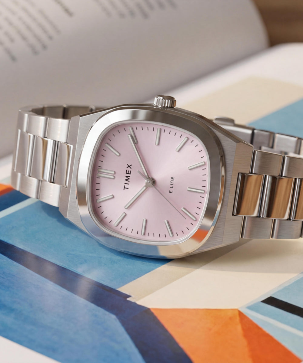 Timex Quartz E Line 30mm Stainless Steel Bracelet Watch