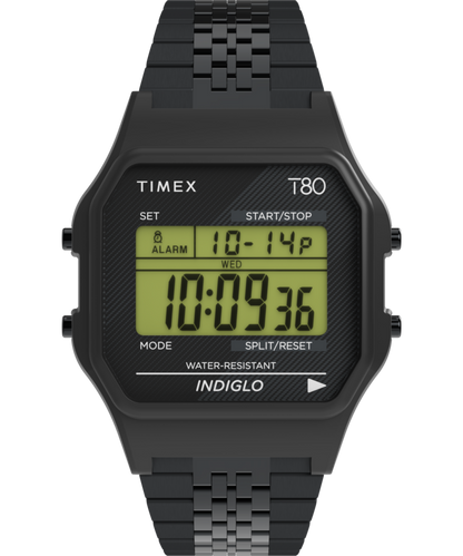 Timex T80 34mm Stainless Steel Bracelet Watch