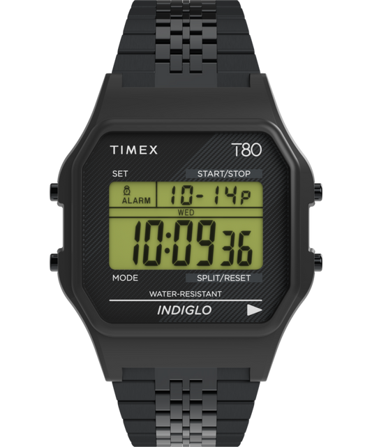 Timex T80 34mm Stainless Steel Bracelet Watch