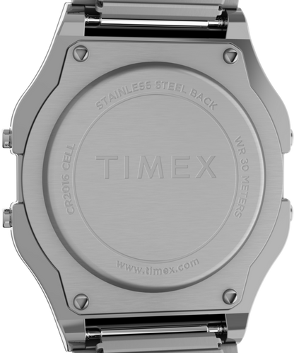 Timex T80 34mm Stainless Steel Expansion Band Watch