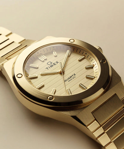 Q Timex Marbella 34mm Stainless Steel Bracelet Watch