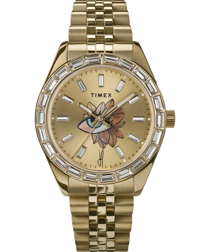 Timex Legacy x Jacquie Aiche Gold Sunray Dial with Tribe Eye 36mm Watc