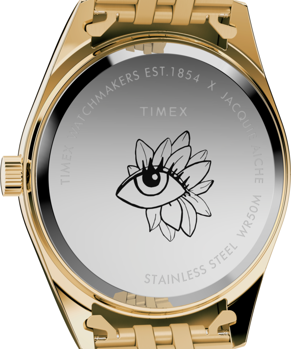 Timex Legacy x Jacquie Aiche Gold Sunray Dial with Tribe Eye 36mm Watc
