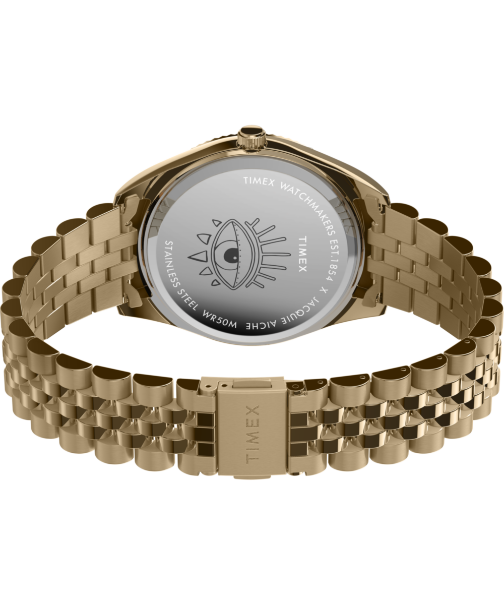 Timex Legacy x Jacquie Aiche Gold Sunray Dial with Tribe Eye 36mm Watc