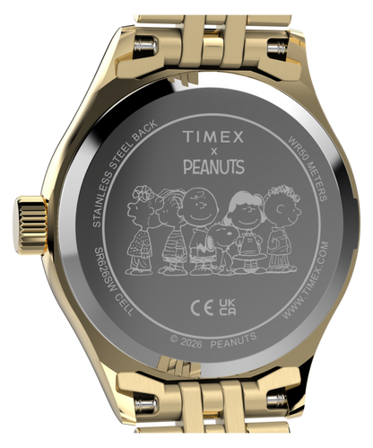 Peanuts x Timex Legacy Mini Heart Hug 25mm Stainless Steel Bracelet Wa