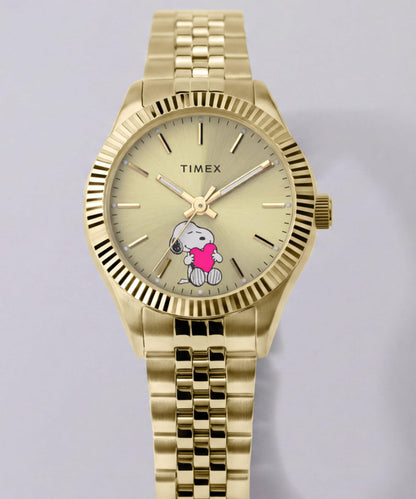 Peanuts x Timex Legacy Mini Heart Hug 25mm Stainless Steel Bracelet Wa