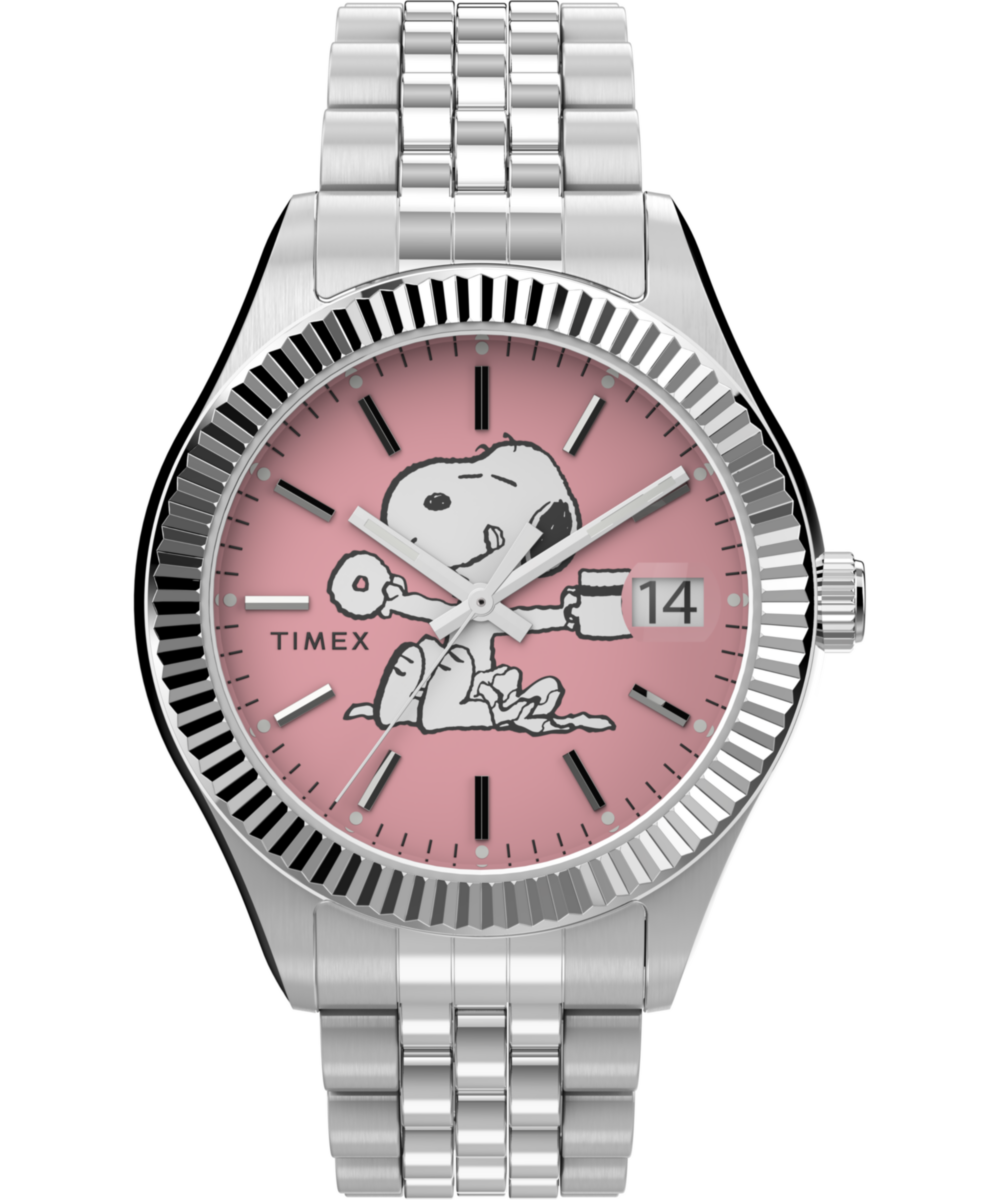 Peanuts x Timex Legacy 34mm Stainless Steel Bracelet Watch