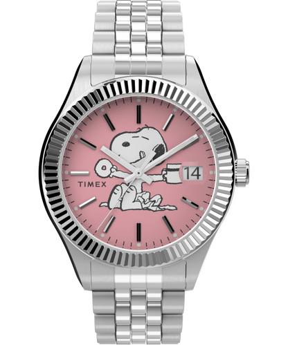 Peanuts x Timex Legacy 34mm Stainless Steel Bracelet Watch