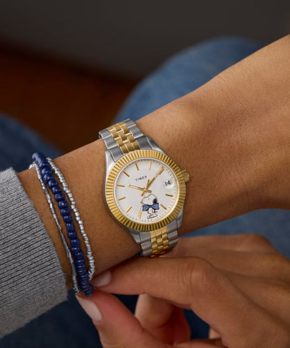 Peanuts x Timex Legacy Bowtie 34mm Stainless Steel Bracelet Watch