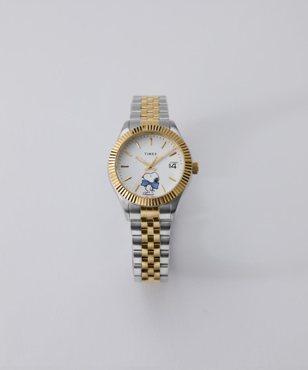 Peanuts x Timex Legacy Bowtie 34mm Stainless Steel Bracelet Watch