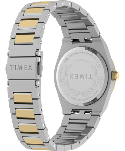 Q Timex Marbella 34mm Stainless Steel Bracelet Watch
