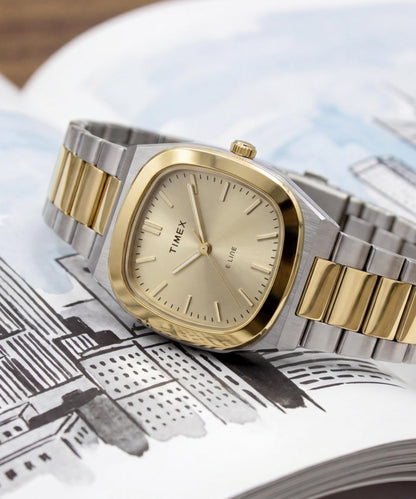Timex Quartz E Line 30mm Stainless Steel Bracelet Watch