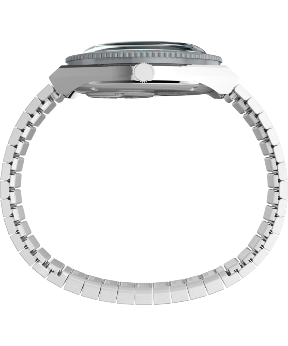 Peanuts x Q Timex 36mm Stainless Steel Expansion Band Watch