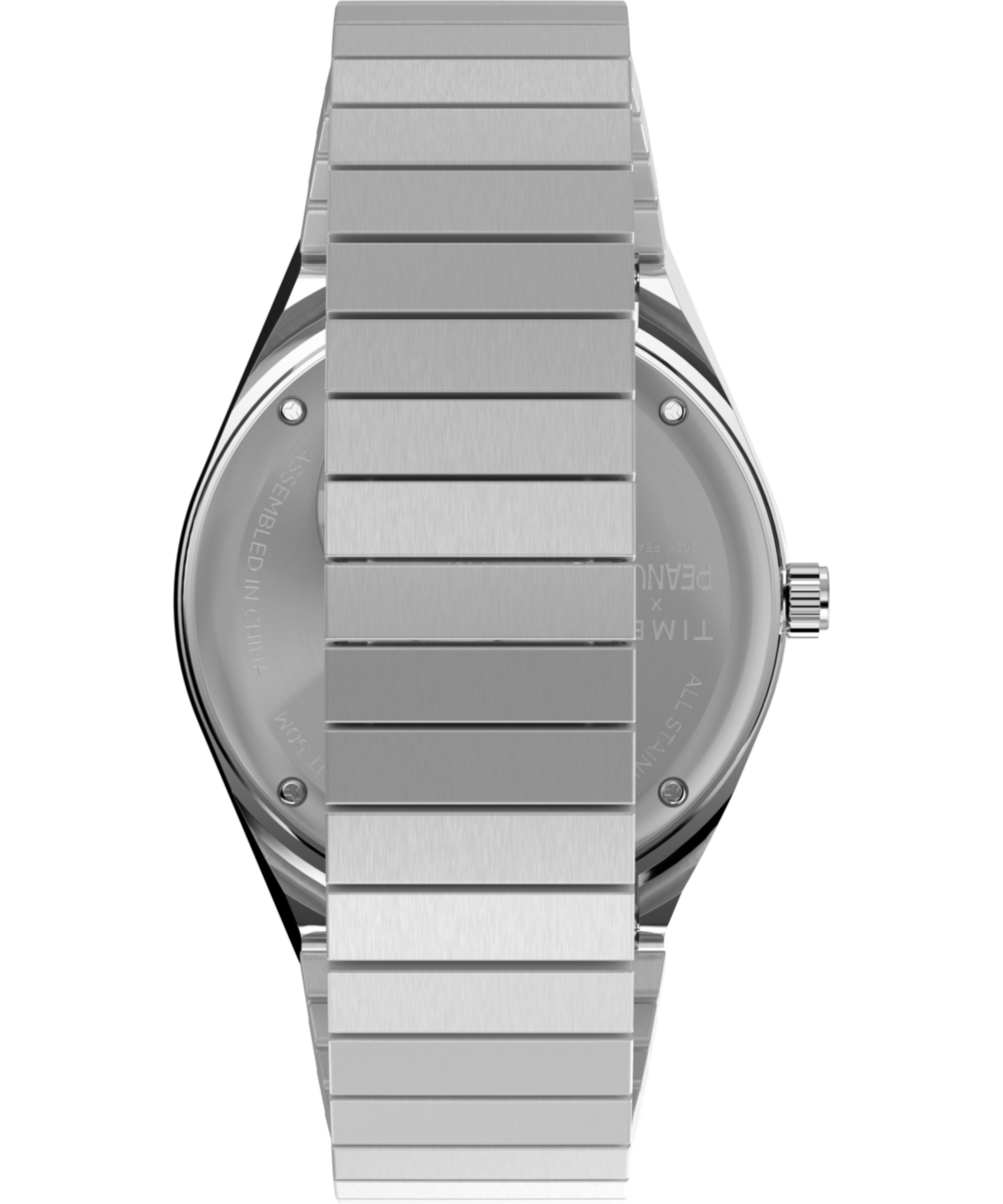 Peanuts x Q Timex 36mm Stainless Steel Expansion Band Watch