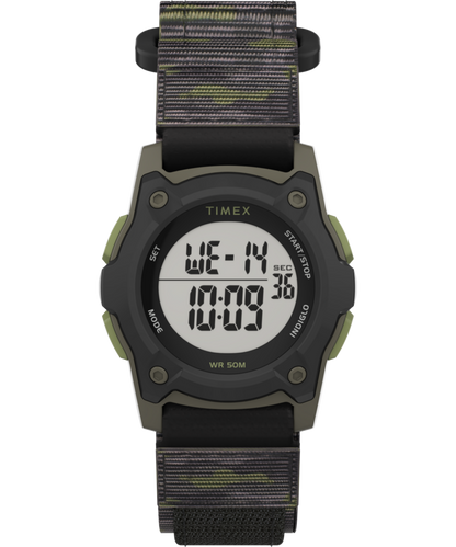 TIMEX TIME MACHINES 35mm Green/Brown Camo Fast Wrap Kids Digital Wat