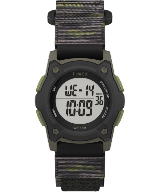 TIMEX TIME MACHINES 35mm Green/Brown Camo Fast Wrap Kids Digital Wat
