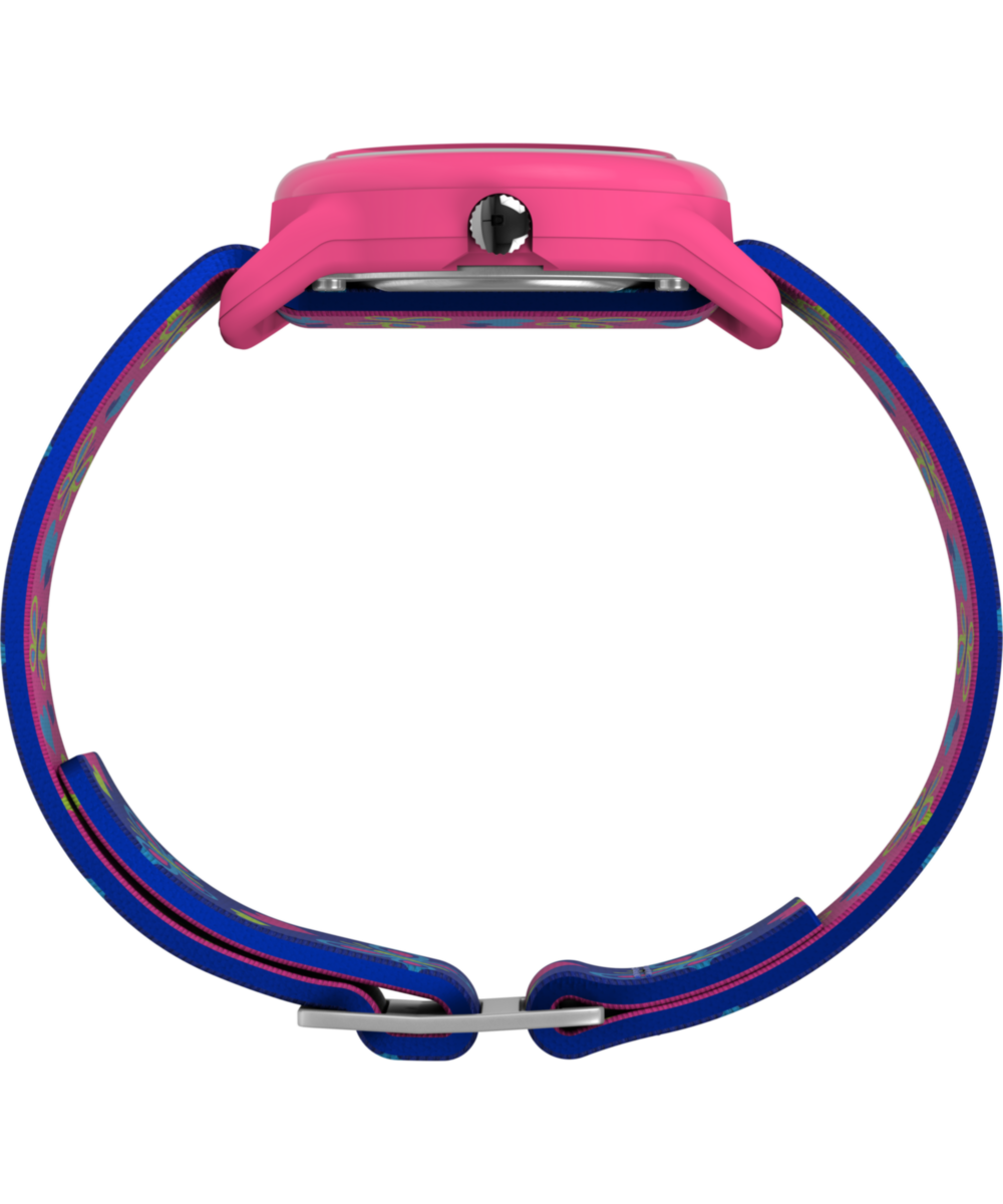 TIMEX TIME MACHINES 29mm Butterflies and Hearts Blue Elastic Fabric K
