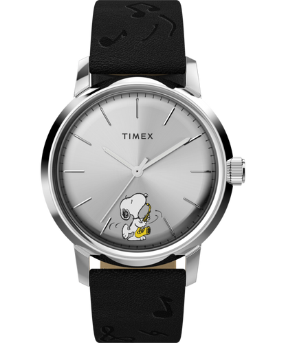 Peanuts x Timex Marlin Automatic Saxophonist 40mm Leather Strap Watc