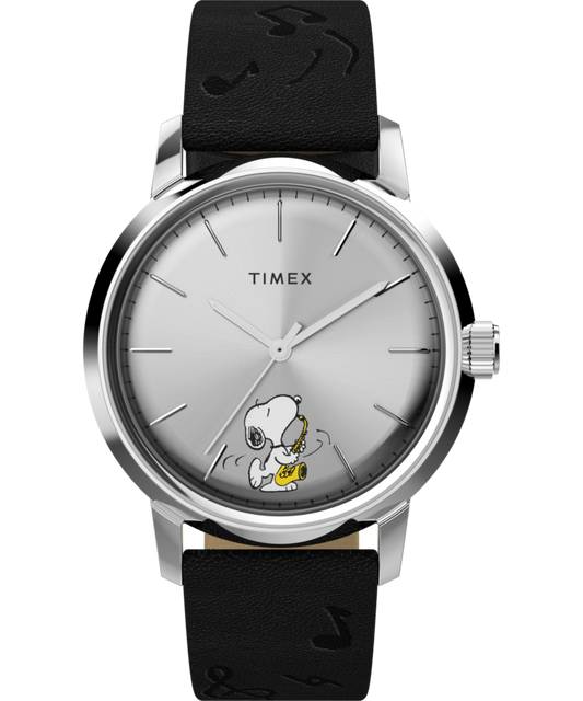 Peanuts x Timex Marlin Automatic Saxophonist 40mm Leather Strap Watc