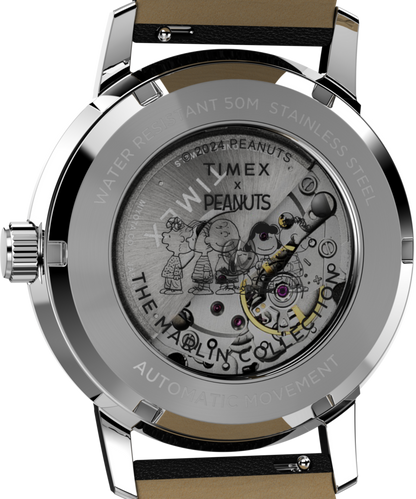 Peanuts x Timex Marlin Automatic Saxophonist 40mm Leather Strap Watc