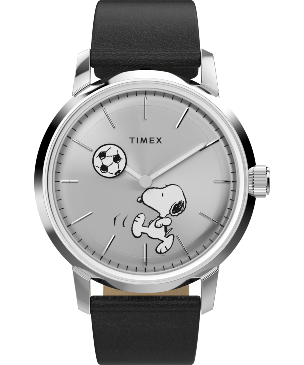 Peanuts x Timex Marlin Automatic Soccer 40mm Leather Strap Watch