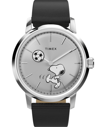 Peanuts x Timex Marlin Automatic Soccer 40mm Leather Strap Watch